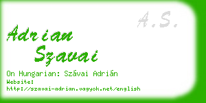 adrian szavai business card